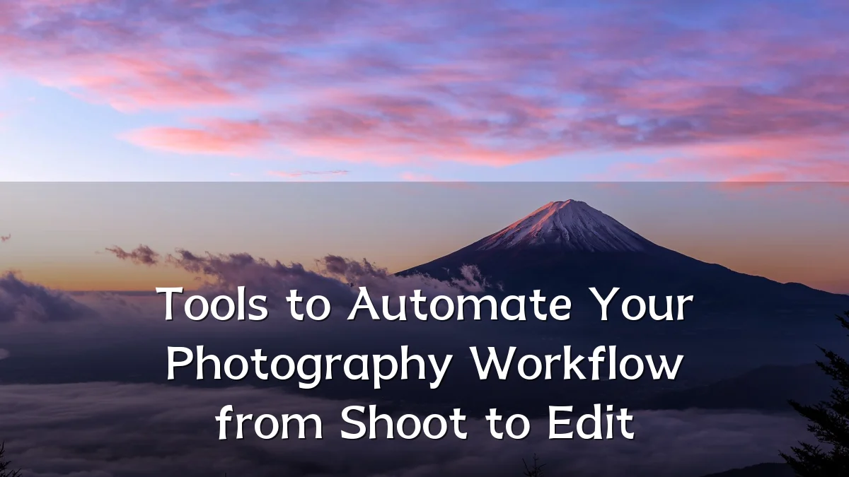Tools to Automate Your Photography Workflow from Shoot to Edit