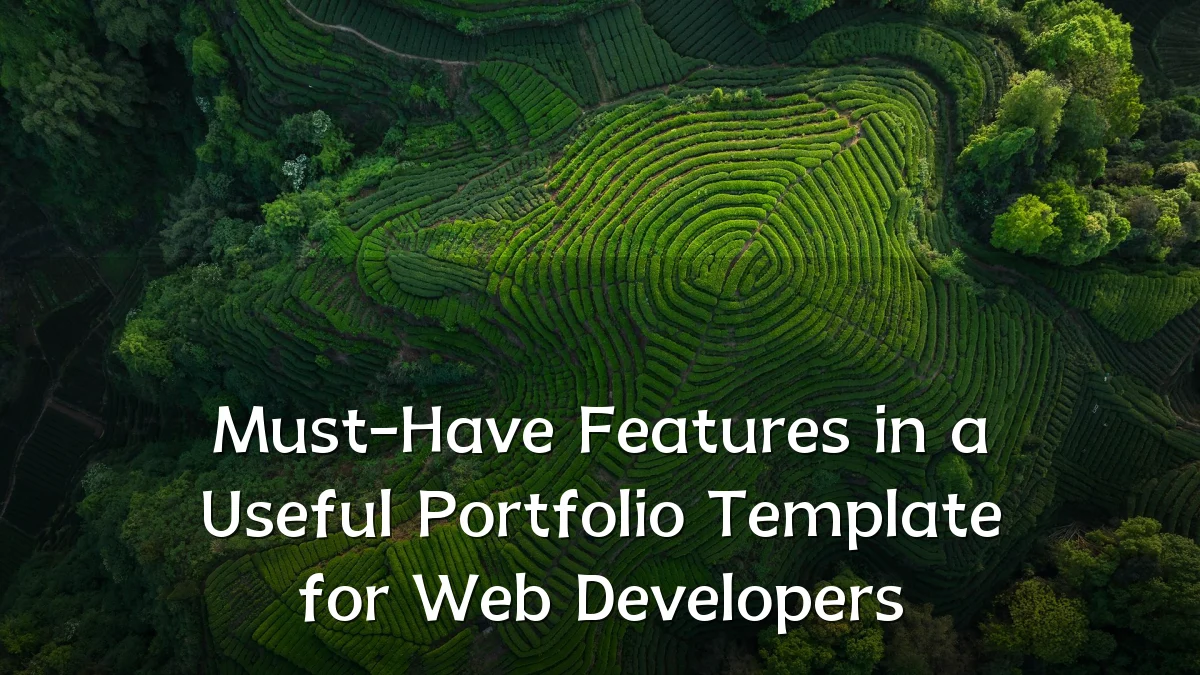Must-Have Features in a Useful Portfolio Template for Web Developers